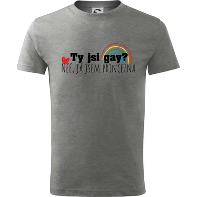 Gay princezna tričko detské tmavosivý melír