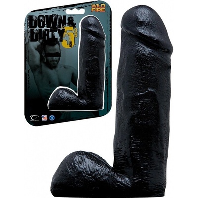Topco WildFire Down & Dirty Dong Black realistické dildo 14,5 cm