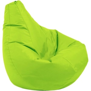 Pufrelax Пуф круша за деца 4-14 г. , 160л. Nirvana Light - Panama Green Neon, Водоустойчив, Перящ се калъф, Пълнеж от Полистиролни перли (PUF-G-NL-PEX-GRNE)