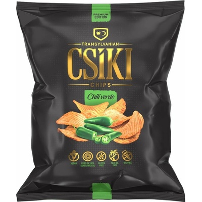 Csiki chips Zemiakové lupienky zelené čili pálivé 60 g
