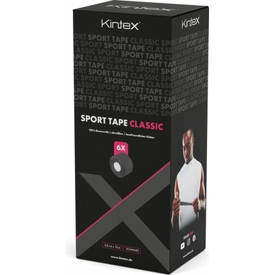 Kintex Sport Tape Box čierna 6 roliek 3,8 cm x 10 cm
