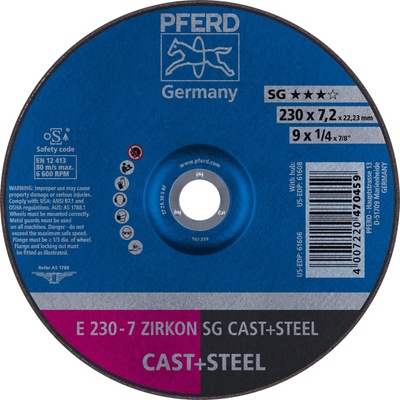 Pferd Brúsny kotúč 230 x 7,2 x 22,23 mm 4007220470459