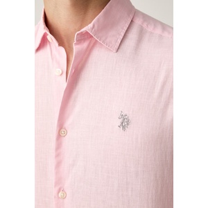 U. S. Polo Assn U. S. Polo Assn. сафари риза мъжка с лен LINEN BLEND LS (MUP3248)