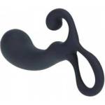  Bulb with Loop Silicone Prostate Massager - M - Black