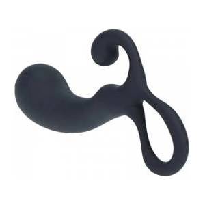  Bulb with Loop Silicone Prostate Massager - M - Black