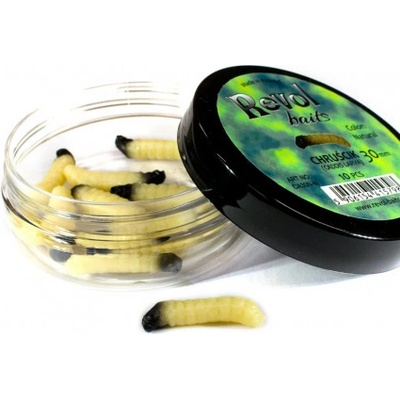 Revol Baits nástraha Caddis Larva 30mm příchuť sýr-česnek, barva natural 10ks Novinka