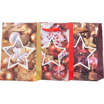 Z-TRADE Taška darčeková 100 x 150 mm Vianočné dekorácie Ozdoby mix 1 kus