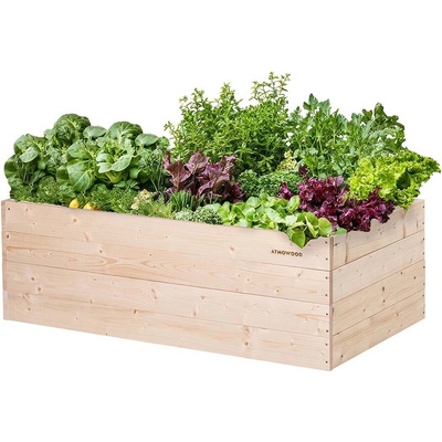Atmowood Dřevěný vyvýšený záhon 120 x 60 x 40 cm hnědý – Hledejceny.cz