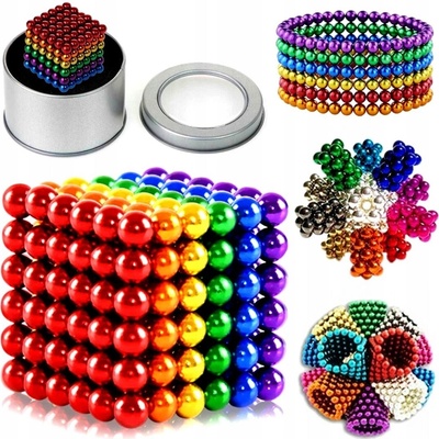 NeoCube Magnetické Kuličky 6 mm velké 216 ks Duhové