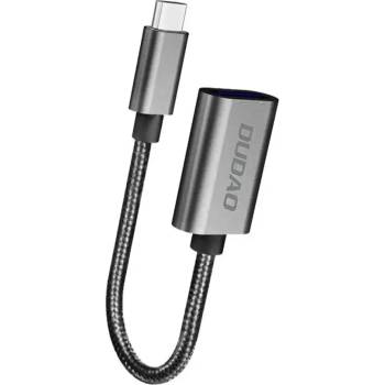 Dudao L15T OTG адаптер USB-C - USB-A - сив (L15T-0)