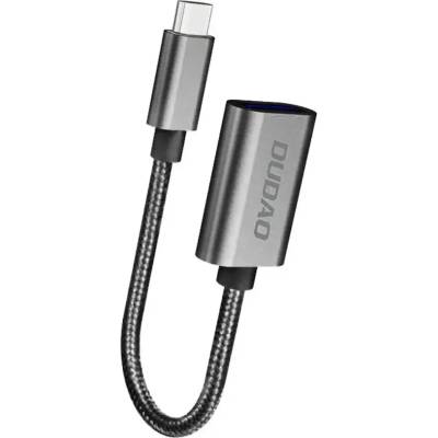 Dudao L15T OTG адаптер USB-C - USB-A - сив (L15T-0)