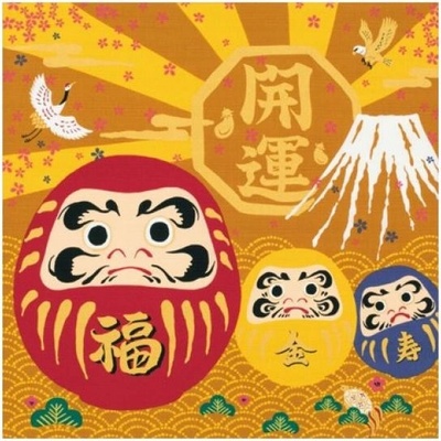 Japonský šátek Furoshiki Daruma