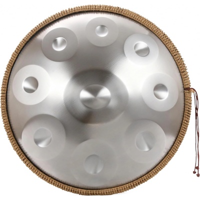 Handpan hudební nástroj D moll 432 Hertz 9 not 22 palců 55 cm Meiqi hang drum instrument stříbrná barva – Zbozi.Blesk.cz