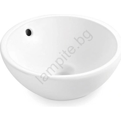 Bathco 4015 - мивка за плот CASTELLON Ø 35 см, порцелан/бяла (BO0030)