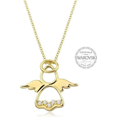 JSB zlatý Anděl se Swarovski elements krystal 10056