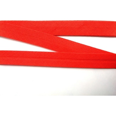Bavlněný šikmý prúžok - šírka 2 cm červená