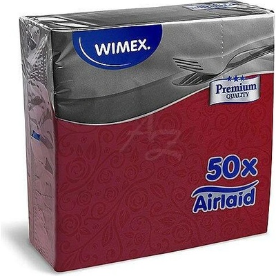 Airlaid ubrousky Premium dekor R bordové 50ks 40x40cm