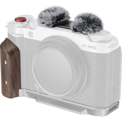 SmallRig 5261 L-montážna doska s drevenou rukoväťou pre FUJIFILM X-M5 strieborná