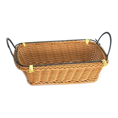 Jin bo yang CN-Водоустойчив панер правоъгълен с метални дръжки 23x15x7cm КАФЯВ TU20755AS (181075-2) (01981395)