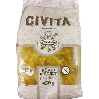 Civita Bezlepkové kukuričné cestoviny rezance široké krátke 450 g
