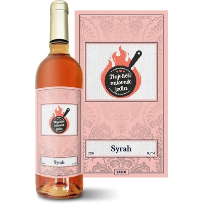 Sablio Najväčší milovník jedla Syrah ružové suché víno 12 % 0,75 l (čistá fľaša)
