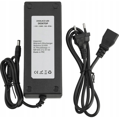 BERGE DESKTOP zásuvný zdroj - 12V - 120W - 10A PS-DE-12V-120W