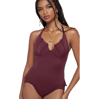 KILLSTAR дамски бански KILLSTAR - Sonar Splash - Burgundy - KSRA014810