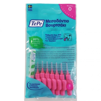 TePe Интердентални четки, Tepe Interdental Brush Original Size 0 0.4 mm 8 pcs