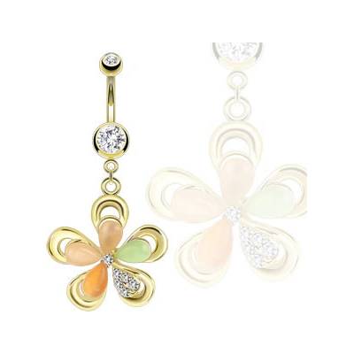 Marre piercing do pupíku s květinou HWGDPN12941