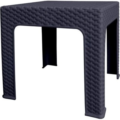 Mega Plast, plastový stůl BISTRO polyratan, 48 x 48 cm, antracit – Zboží Dáma
