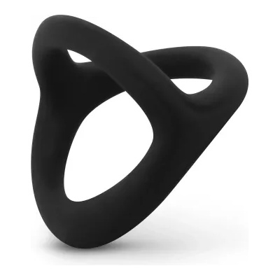 Easy Силиконов пръстен за пенис и тестиси Desire Ring черен