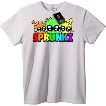 NOONEBRAND Тениска Sprunki карикатурни герои - 3XL, White