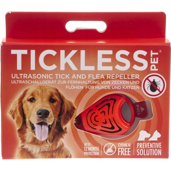 Tickless pet Ultrazvukový odpuzovač klíšťat a blech pro psy barvy orange 1 kus
