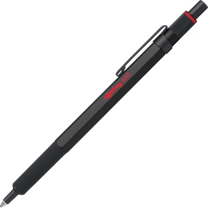 rOtring 600 Ballpoint Pen | Medium Tip | Black Ink | Black Barrel | Refillable - 2032577 (2032577)