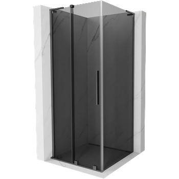 Mexen Velar L плъзгаща се душ кабина 90 x 90 см, графит, оръжеен метал - 871-090-090-43-95 (871-090-090-43-95)