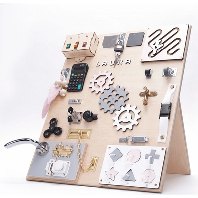 Manibox Activity board s diódami veľká ružová
