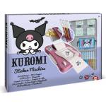 Multiprint Комплект за създаване на стикери Kuromi с 12 флумастери, 50 стикери, 7 печата и книжка за оцветяване