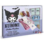 Multiprint Комплект за създаване на стикери Kuromi с 12 флумастери, 50 стикери, 7 печата и книжка за оцветяване