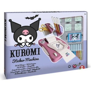 Multiprint Комплект за създаване на стикери Kuromi с 12 флумастери, 50 стикери, 7 печата и книжка за оцветяване