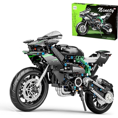 Mamido Technická stavebnica motorka Ninety 1:8 806 ks zelená MT1613