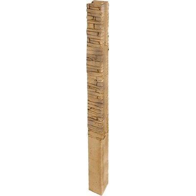 DITON Plotový systém QUICK WALL STONE Velikost: 15 × 15 × 290, Varianta: Quick wall stone - sloupek průběžný 200 hnědý mix, Povrch: natur, reliéfní