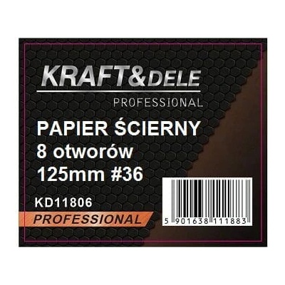 KRAFT&DELE KRAFT&DELE Brusný papír 50 ks kotouč 125 mm P36 na suchý zip KD11806
