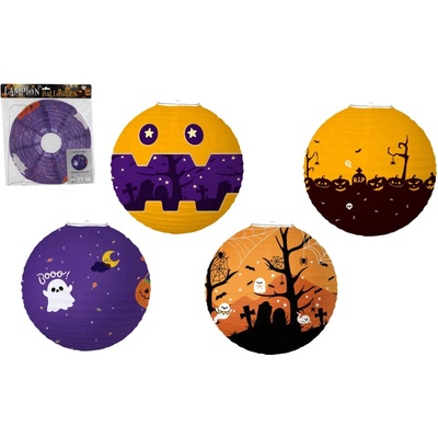 Teddies Lampión gule Halloween papier priemer 30 cm