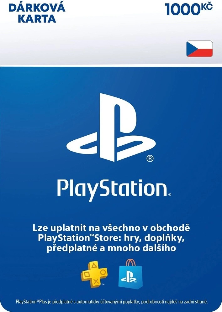 PlayStation Store dárková karta 1000 Kč