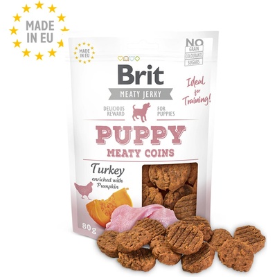 Brit Jerky Snack Turkey Meaty Coins For Puppies 80 g