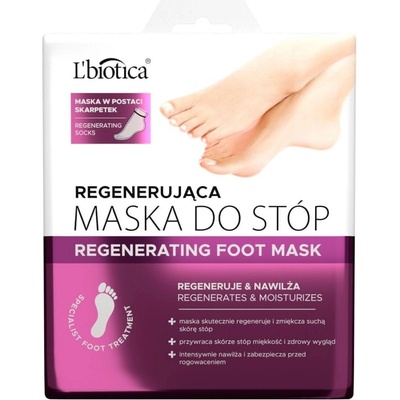 L’Biotica Regenerating Foot Mask Regenerační maska na chodidla ve formě ponožek 32 ml