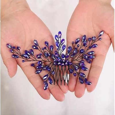 Naishide Jewelry Hřeben do vlasů s kamínky - více barev Druh barvy: Modrá