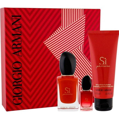 Giorgio Armani Si Passione EDP 50 ml + EDP 7 ml + tělové mléko 75 ml dárková sada