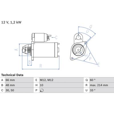 BOSCH Startér 0986022430