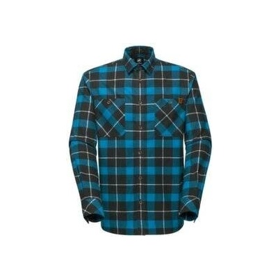 Mammut Alvra pánská košile dlouhý rukáv black-glacier blue modrá